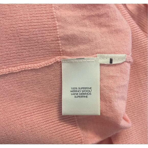 Ann Taylor Pink Merino Wool Cowlneck Sweater‎ - Picture 4 of 4